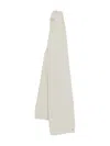 Casablanca Ribbed Wool Scarf In White