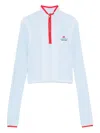Casablanca Zippered Long-sleeve Sweatshirt In Blue