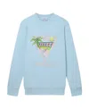 Casablanca Tennis Club Icon Printed Cotton Sweatshirt In Blue
