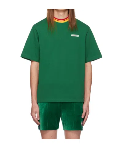 Casablanca Green Patch Logo T-shirt In Evergreen