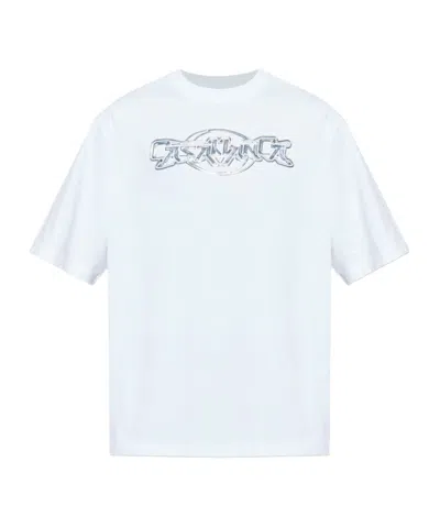 Casablanca Round Neck Logo T-shirt In Multi