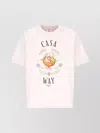 Casablanca Casa Way Orange Mascot Short Sleeve T-shirt In Pink
