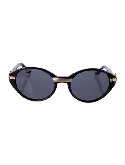Pre-owned Casablanca Round Tinted Sunglasses In Black