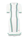 Casablanca Pointelle Tennis Mini Dress In Blanco