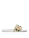 Casablanca Embroidered Terry Slides White Laurel In White