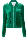 Casablanca Cotton Blend Sweatshirt Side Pockets In Grün