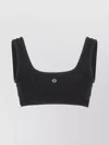 Casablanca Scoop Neck Shoulder Straps Sleeveless Top In Black