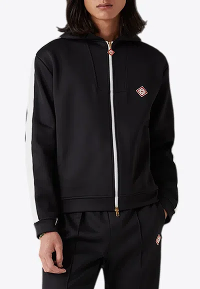 CASABLANCA SCUBA ZIP-UP HOODED SWEATSHIRT