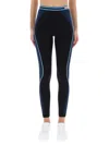 Casablanca Ankle Length Leggings Contrast Piping In Black
