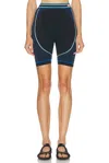 Casablanca Breathable High-waisted Stretch Shorts In Blue