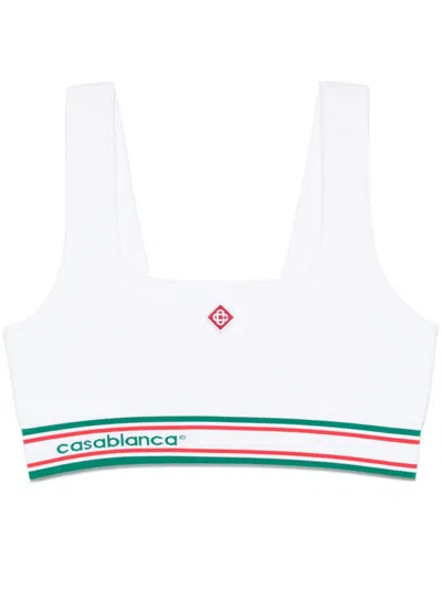 Casablanca Seamless Sports Bra In Weiss