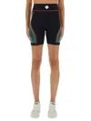 Casablanca Seamless Ribbed Stretch Shorts In Multi