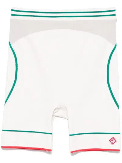 Casablanca Seamless Sports Shorts In White