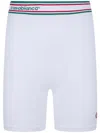 Casablanca Seamless Sporty Bikers Shorts Elastic Waistband In White