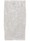 Casablanca Woman Midi Skirt Off White Size L Polyester In Silver