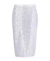 Casablanca Sequinned Midi Skirt In White