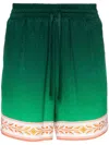 Casablanca Unity Is Power Print Silk Shorts