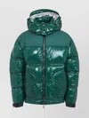 Casablanca Quilted Down-feather Jacket With Glossy Finish In Green