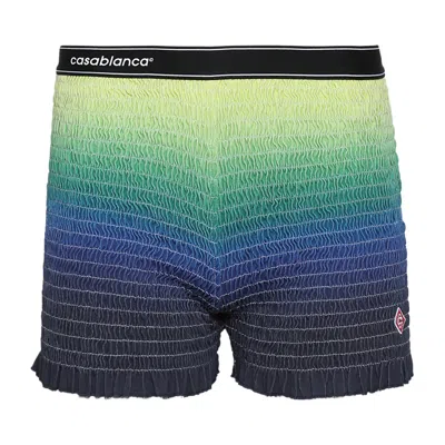 Pre-owned Casablanca Shirred Shorts 'gradient' | Green | Women's Size Xs