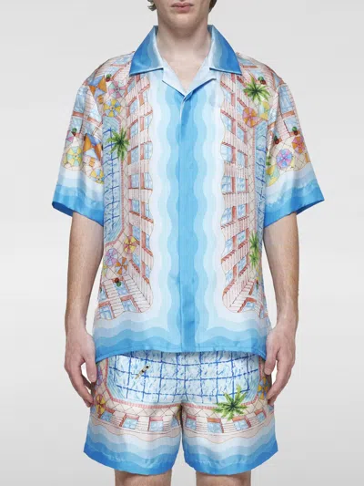 CASABLANCA SHIRT CASABLANCA MEN COLOR GNAWED BLUE,F79563011