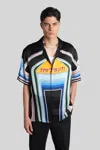 Casablanca Short Sleeve Cuban Collar Shirt In Black