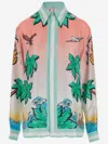 Casablanca Shirt In Pure Silk With Graphic Print