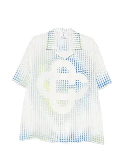 Casablanca Shirt Ss Linen In Multi
