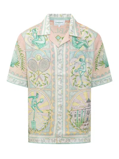 Casablanca Shirt With Cuban Neck In Pink