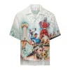 Casablanca Graphic Print Cuban Collar Shirt