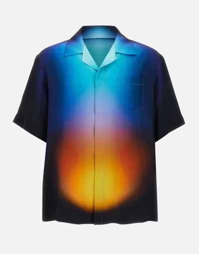Casablanca Gradient Silk Shirt In Multicolor