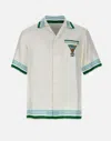 Casablanca Silk Shirt With Graphic Print And Chest Pocket