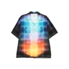 Casablanca Gradient Check Shirt In Blue