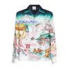 Casablanca Graphic Print Long Sleeve Shirt With Pocket In Multi