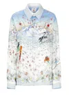 Casablanca Womens Classic Long-sleeves Silk Shirt Lhiver Fleuri In Multi