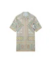 Casablanca Le Labyrinthe Silk Shift Dress In Multicolor