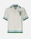 Casablanca Silk Shirt With Graphic Print And Chest Pocket In Multicolour