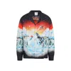 Casablanca Cuban Collar Long Sleeve Shirt In Black