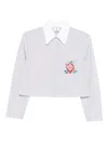 Casablanca Striped Embroidered Shirt In Purple