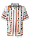 Casablanca Playful Eagle Silk Shirt In White
