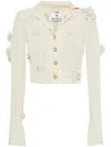 Casablanca Short Cardigan In Knitwear With Flowers