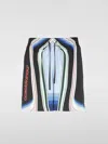 Casablanca Graphic Mountain Straight-leg Logo-print Silk-twill Drawstring Shorts In Multi