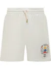 Casablanca Mens Casa Way Mountain Cotton-jersey Sweat Shorts In White