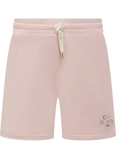 Casablanca Short Pants With Logo In Pink