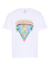 Casablanca Short-sleeve Graphic-print T-shirt In White