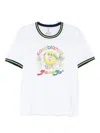 Casablanca Short-sleeve Graphic T-shirt With Contrast Trim In White