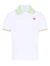 Casablanca Short-sleeve Logo-detail Polo Shirt In White