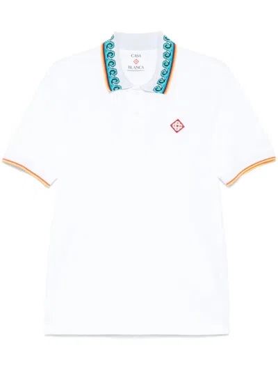 Casablanca Short Sleeve Polo In White