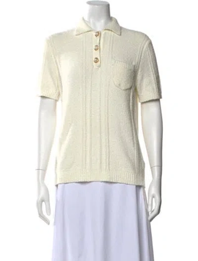 Pre-owned Casablanca Short Sleeve Polo In Neutral