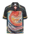 Casablanca Shirt With Multicolor Abstract Print In Black