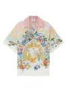 Casablanca Short Sleeve Shirt With Cuban Collar In Multicolour
